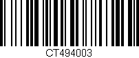 Código de barras (EAN, GTIN, SKU, ISBN): 'CT494003'