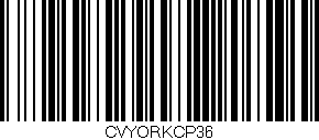 Código de barras (EAN, GTIN, SKU, ISBN): 'CVYORKCP36'