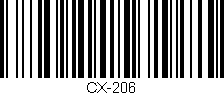 Código de barras (EAN, GTIN, SKU, ISBN): 'CX-206'