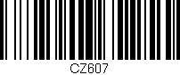 Código de barras (EAN, GTIN, SKU, ISBN): 'CZ607'
