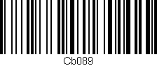 Código de barras (EAN, GTIN, SKU, ISBN): 'Cb089'