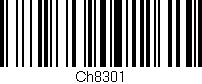 Código de barras (EAN, GTIN, SKU, ISBN): 'Ch8301'