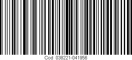 Código de barras (EAN, GTIN, SKU, ISBN): 'Cód:038221-041956'