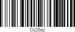 Código de barras (EAN, GTIN, SKU, ISBN): 'Cs20az'
