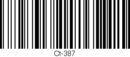 Código de barras (EAN, GTIN, SKU, ISBN): 'Ct-387'