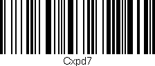 Código de barras (EAN, GTIN, SKU, ISBN): 'Cxpd7'