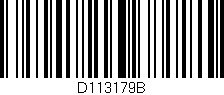 Código de barras (EAN, GTIN, SKU, ISBN): 'D113179B'