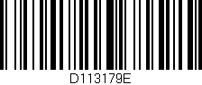 Código de barras (EAN, GTIN, SKU, ISBN): 'D113179E'