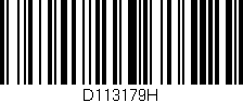 Código de barras (EAN, GTIN, SKU, ISBN): 'D113179H'