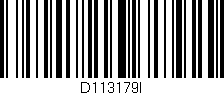 Código de barras (EAN, GTIN, SKU, ISBN): 'D113179I'