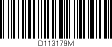 Código de barras (EAN, GTIN, SKU, ISBN): 'D113179M'