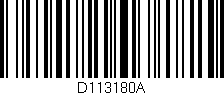 Código de barras (EAN, GTIN, SKU, ISBN): 'D113180A'