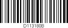 Código de barras (EAN, GTIN, SKU, ISBN): 'D113180B'