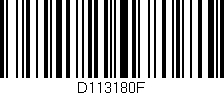 Código de barras (EAN, GTIN, SKU, ISBN): 'D113180F'