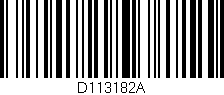 Código de barras (EAN, GTIN, SKU, ISBN): 'D113182A'