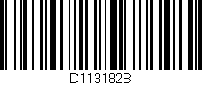 Código de barras (EAN, GTIN, SKU, ISBN): 'D113182B'