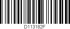 Código de barras (EAN, GTIN, SKU, ISBN): 'D113182F'