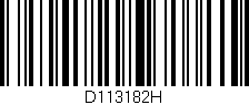 Código de barras (EAN, GTIN, SKU, ISBN): 'D113182H'