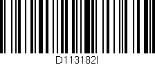 Código de barras (EAN, GTIN, SKU, ISBN): 'D113182I'