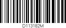 Código de barras (EAN, GTIN, SKU, ISBN): 'D113182M'
