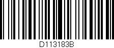 Código de barras (EAN, GTIN, SKU, ISBN): 'D113183B'