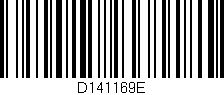 Código de barras (EAN, GTIN, SKU, ISBN): 'D141169E'