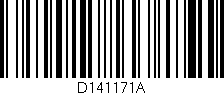 Código de barras (EAN, GTIN, SKU, ISBN): 'D141171A'