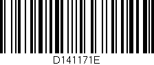 Código de barras (EAN, GTIN, SKU, ISBN): 'D141171E'