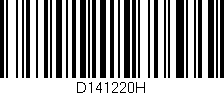Código de barras (EAN, GTIN, SKU, ISBN): 'D141220H'