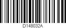 Código de barras (EAN, GTIN, SKU, ISBN): 'D148032A'