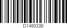 Código de barras (EAN, GTIN, SKU, ISBN): 'D148033B'