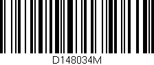 Código de barras (EAN, GTIN, SKU, ISBN): 'D148034M'