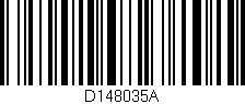 Código de barras (EAN, GTIN, SKU, ISBN): 'D148035A'