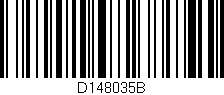 Código de barras (EAN, GTIN, SKU, ISBN): 'D148035B'