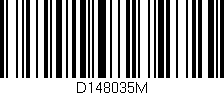 Código de barras (EAN, GTIN, SKU, ISBN): 'D148035M'