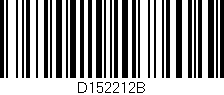 Código de barras (EAN, GTIN, SKU, ISBN): 'D152212B'