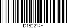 Código de barras (EAN, GTIN, SKU, ISBN): 'D152214A'