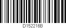 Código de barras (EAN, GTIN, SKU, ISBN): 'D152216B'