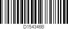 Código de barras (EAN, GTIN, SKU, ISBN): 'D154346B'