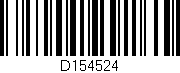 Código de barras (EAN, GTIN, SKU, ISBN): 'D154524'