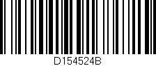 Código de barras (EAN, GTIN, SKU, ISBN): 'D154524B'
