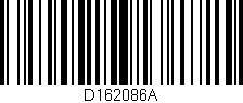 Código de barras (EAN, GTIN, SKU, ISBN): 'D162086A'