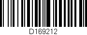 Código de barras (EAN, GTIN, SKU, ISBN): 'D169212'
