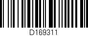 Código de barras (EAN, GTIN, SKU, ISBN): 'D169311'