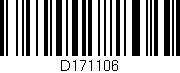 Código de barras (EAN, GTIN, SKU, ISBN): 'D171106'