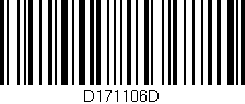 Código de barras (EAN, GTIN, SKU, ISBN): 'D171106D'