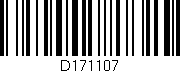Código de barras (EAN, GTIN, SKU, ISBN): 'D171107'