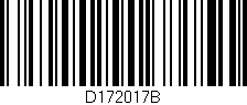 Código de barras (EAN, GTIN, SKU, ISBN): 'D172017B'