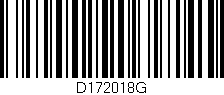 Código de barras (EAN, GTIN, SKU, ISBN): 'D172018G'