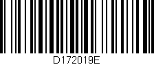 Código de barras (EAN, GTIN, SKU, ISBN): 'D172019E'